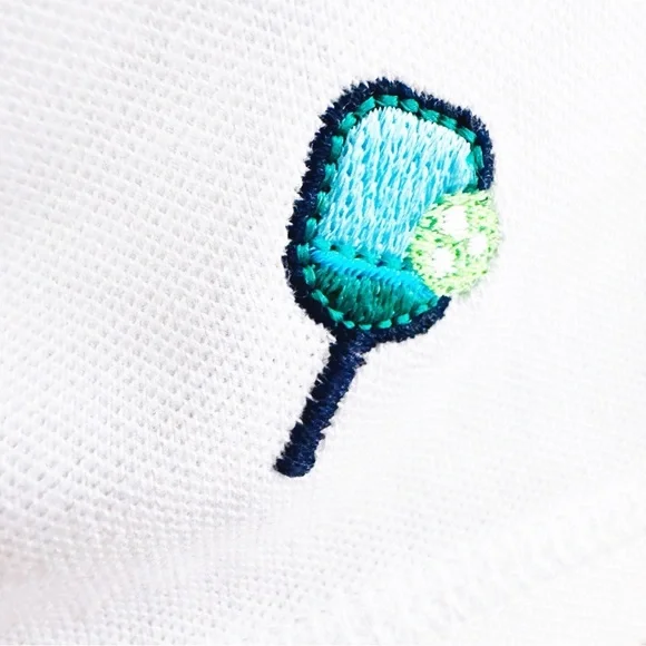 💚T by Talbots White Sleeveless Polo with Embroidery - Picture 5 of 9